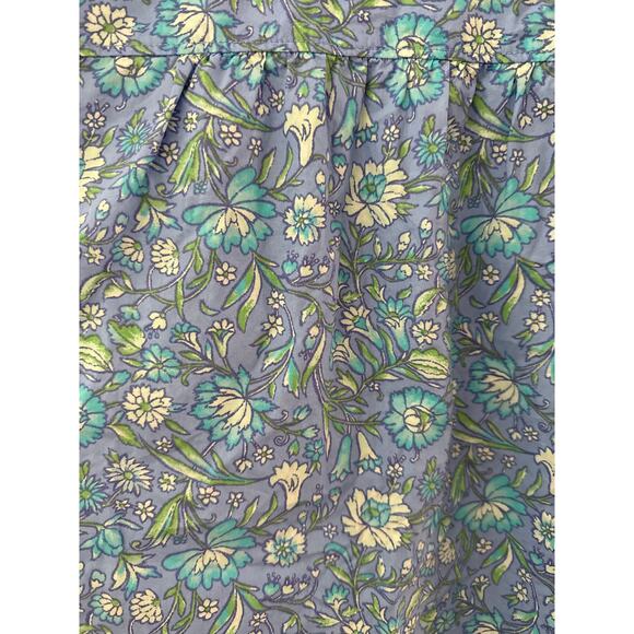 J. Crew Cotton Poplin Floral Fresco Top Blue Size Medium - Picture 7 of 9